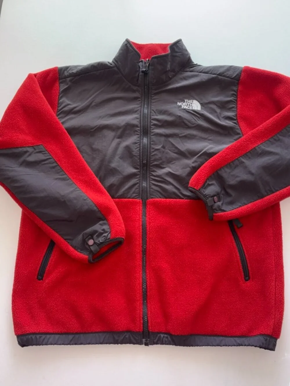 Boys' The North Face Denali Full-Zip Fleece Jacket Burnt Orange Red size XL